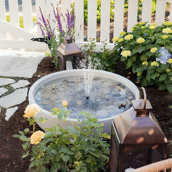 Solar Powered Floating Water Fountain